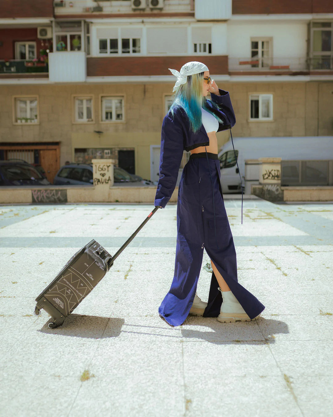 Reverse Technical Cut And Sew Luggage