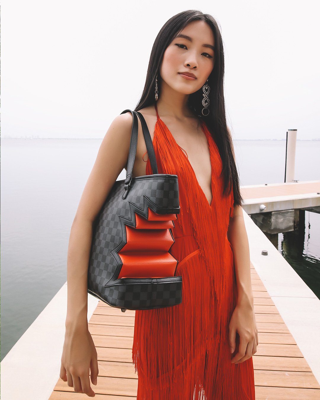 Sprayground Bag SHARK BITE SHARKS IN PARIS GRAY TOTE Multicolor