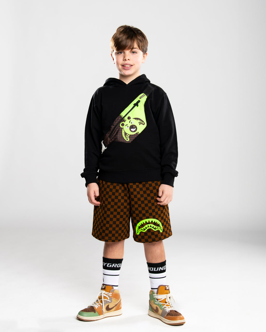 CROSSBODY MONEY BEAR CUT REGULAR HOODIE