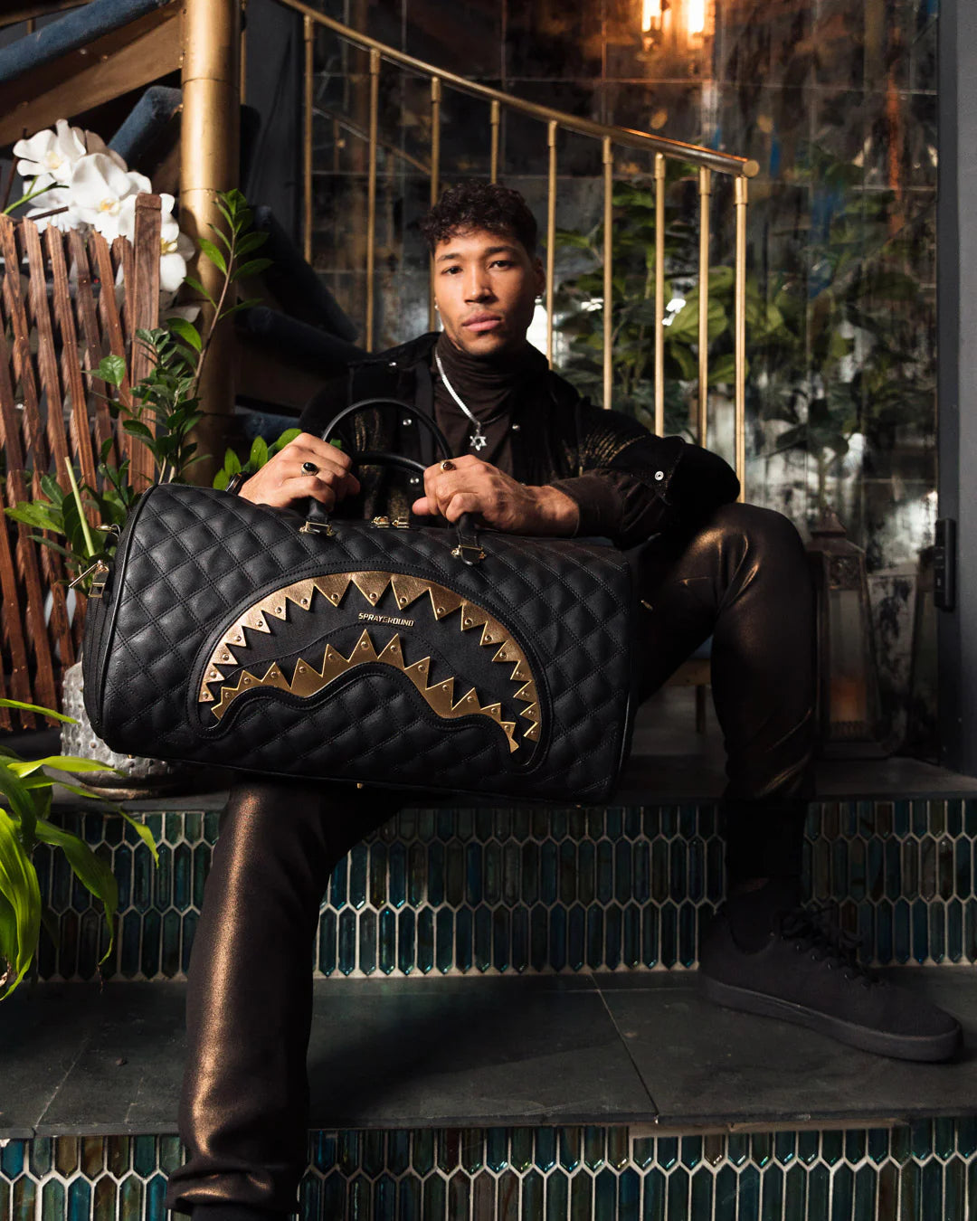 Black Mamba Quilted Duffle