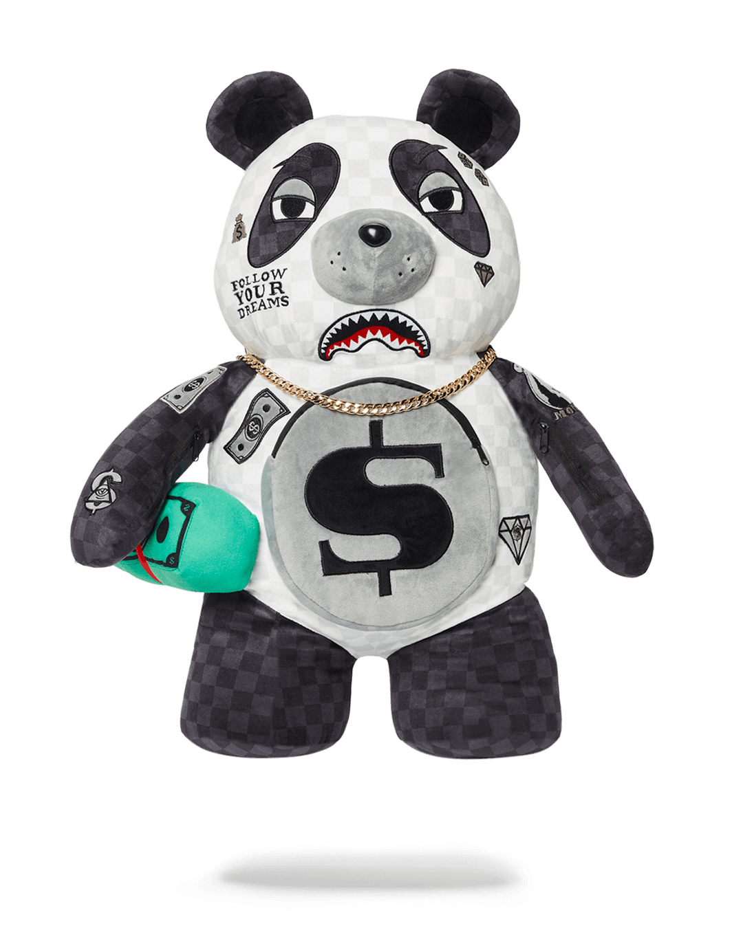 Sprayground Backpack MONEY BEAR TEDDY BEAR BACKPACK PANDA PANDA PANDA Multicolor