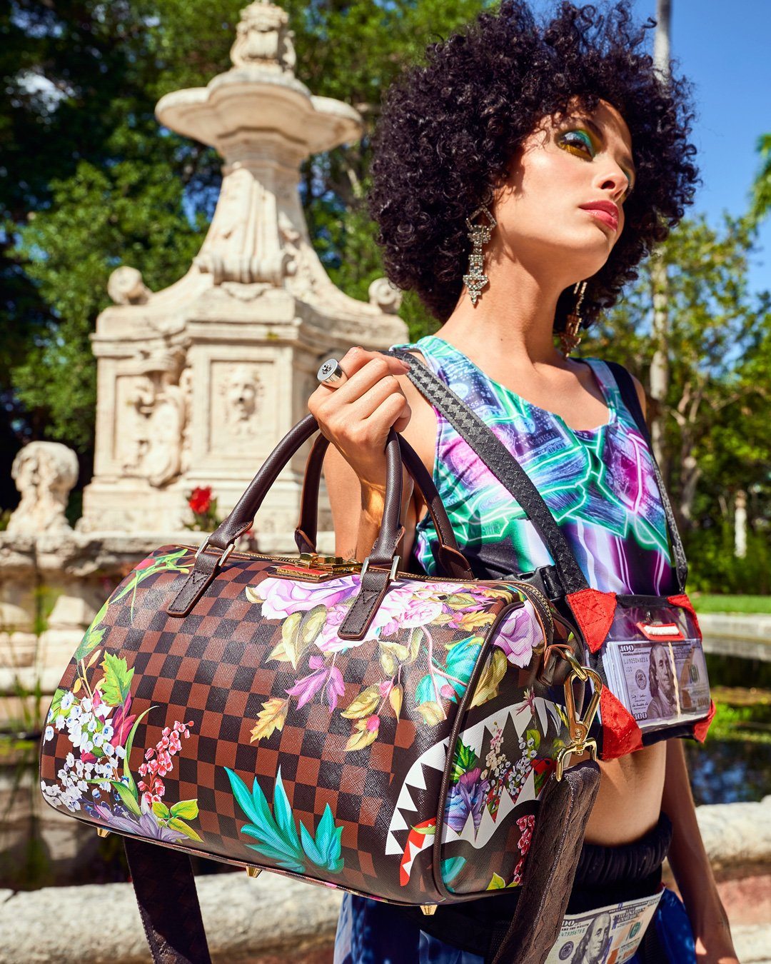 Sprayground Bag GARDEN OF SHARKS MINI DUFFLE Brown