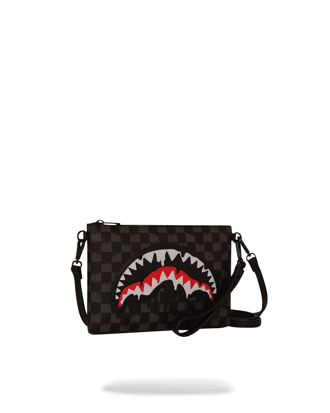 DRIPPING SHARKS IN PARIS CROSSOVER CLUTCH