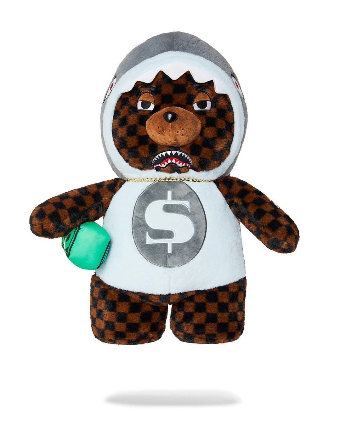 MONEY BEAR IN SHARK COSTUME BEAR BACKPACK