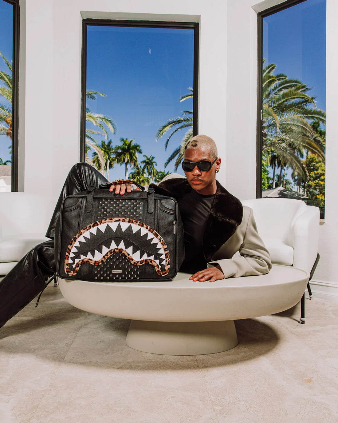 CHEETAH PUNK HANDHELD CARRY-ON CONVERTIBLE BACKPACK